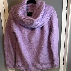 Banana Republic Oversized Cowl-Neck Tunic Sweater light purple alpaca blend XS